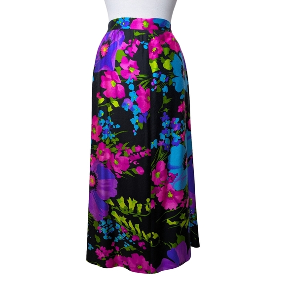 Leslie Fay Vibrant Maxi Wrap A-Line Skirt Size XXS/XS* - Picture 3 of 10